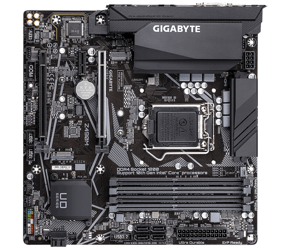 GIGABYTE Z490M Mainboard Mehrfarbig