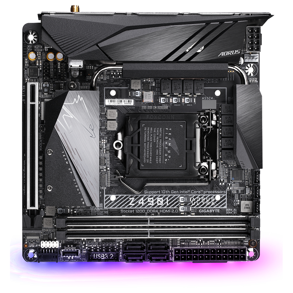GIGABYTE Z490I AORUS ULTRA Mainboard Mehrfarbig