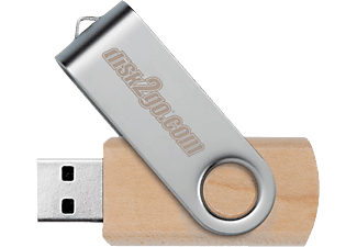 DISK2GO Wood - Chiavetta USB  (8 GB, Marrone/Argento)