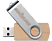 DISK2GO Wood - USB-Stick  (8 GB, Braun/Silber)