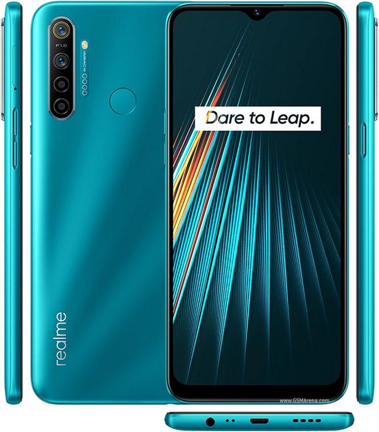Móvil - realme 5i, Azul, 64 GB, 4 GB RAM, 6.5" HD, Qualcomm SDM665, 5000 mAh, Android