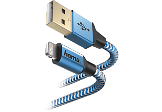 HAMA USB - Lightning-kabel Reflective 1.5 m Blauw (178300)