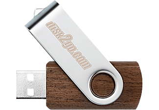 DISK2GO Wood - USB-Stick  (64 GB, Braun/Silber)