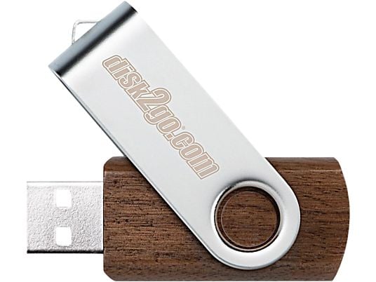 DISK2GO Wood - Chiavetta USB  (128 GB, Marrone/Argento)