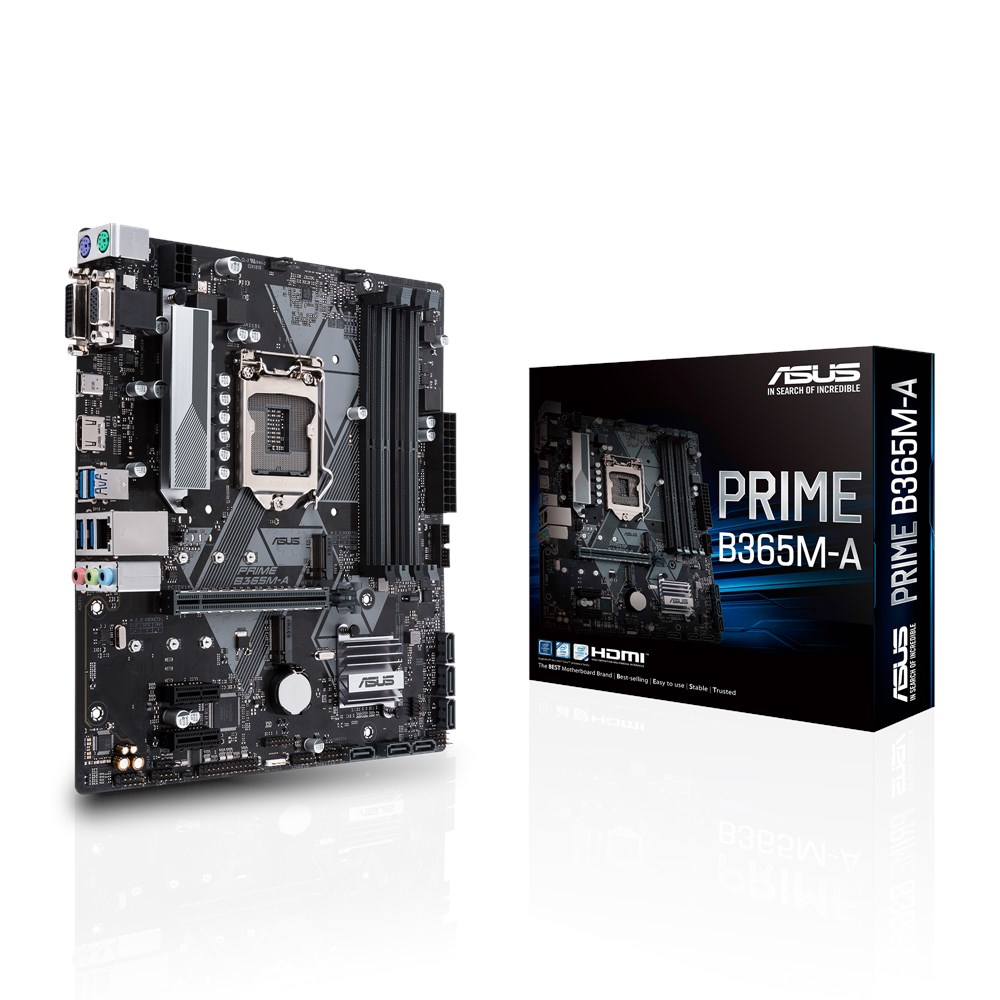 Placa base gaming - ASUS Prime B365M-A, Intel B365, Socket LGA 1151, 64 GB, Negro