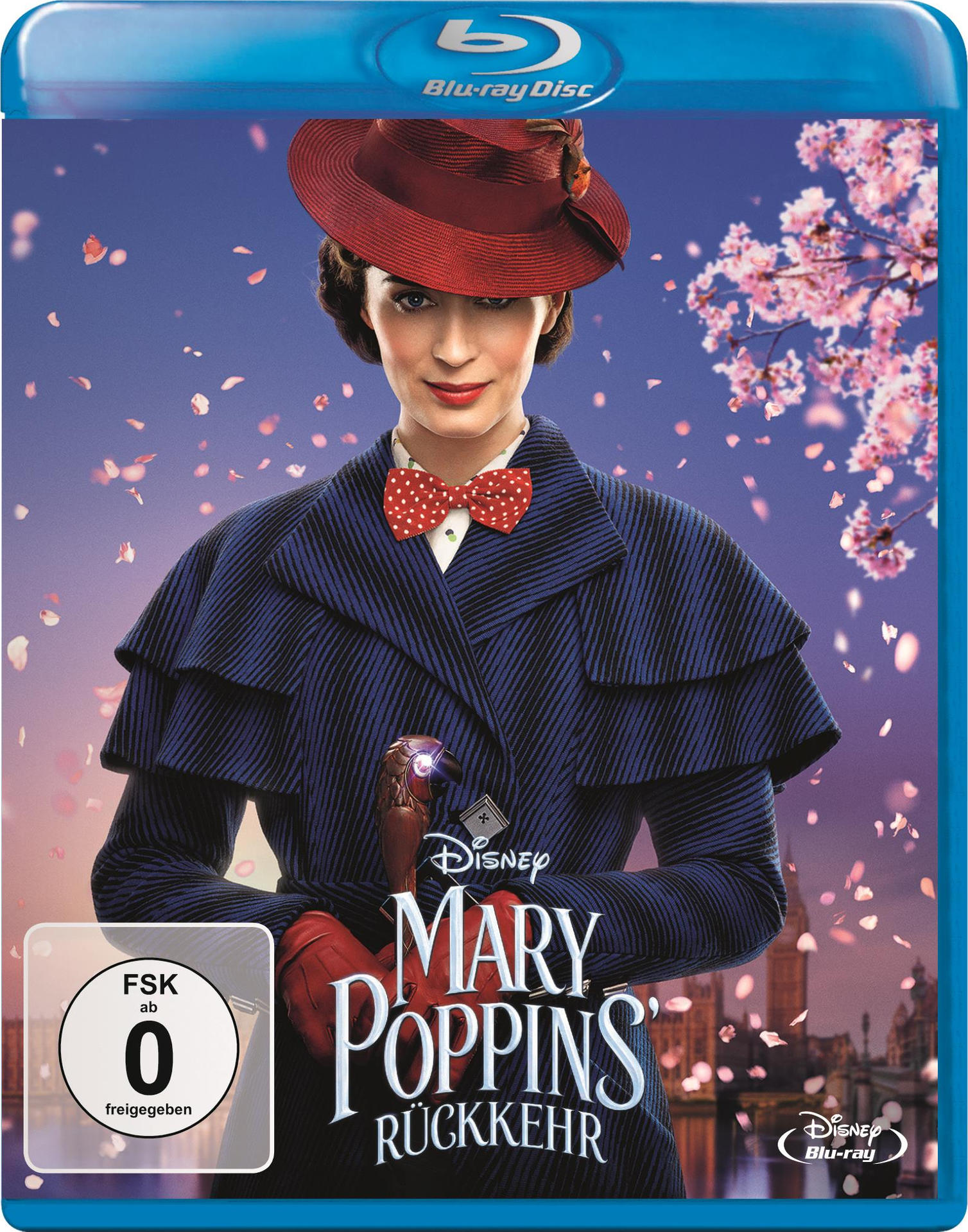 Filmcover mit einer Frau mit Hut und einer blauen Blu-ray Disc. Titel auf Deutsch.