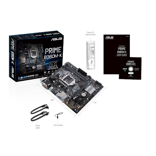 ASUS Prime B360M-K Mainboard Schwarz