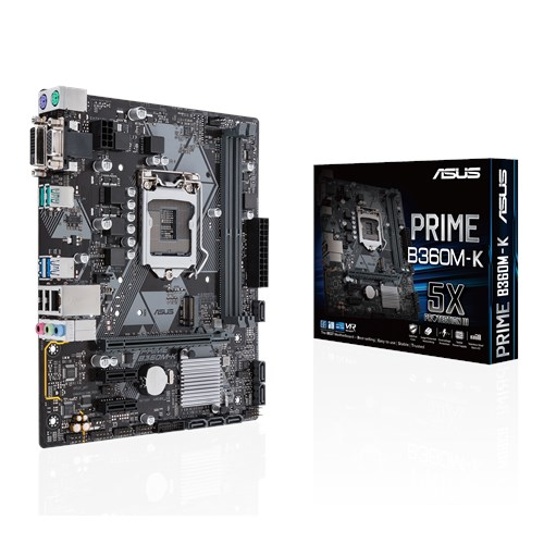 ASUS Prime B360M-K Mainboard Schwarz