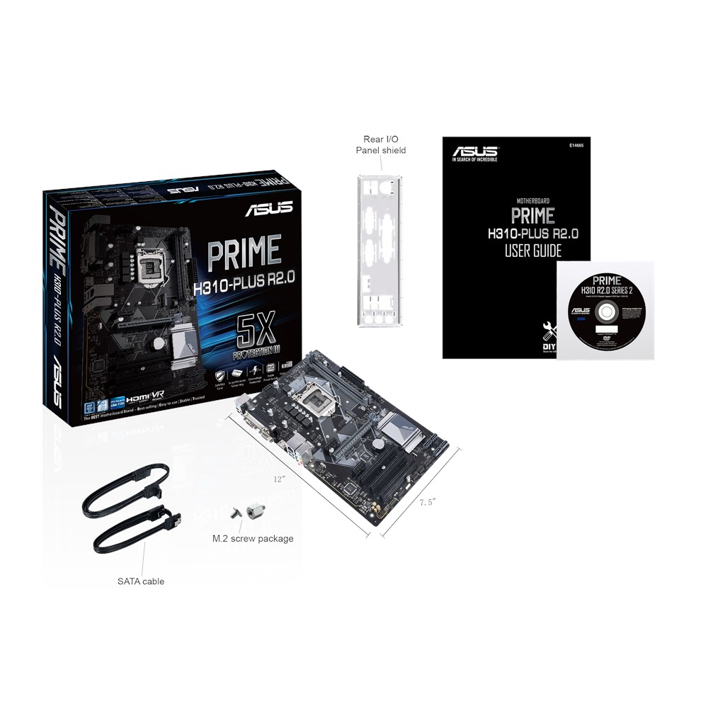 ASUS Prime H310-Plus Mainboard Schwarz