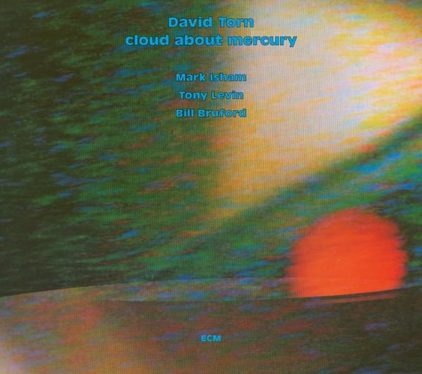 A 'cloud about mercury' album borítója. Szöveget és színes, elmosódott hátteret tartalmaz.