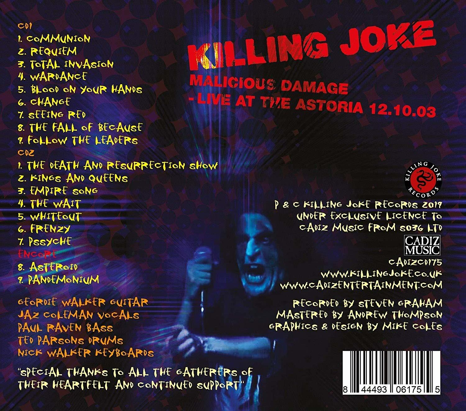 Killing Joke - Malicious Damage-Live At The Astoria  - (CD)