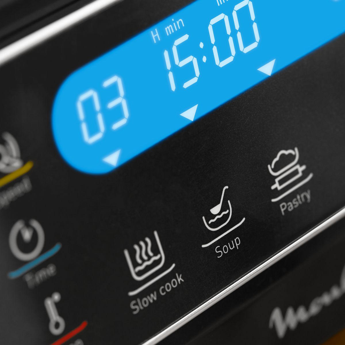 MOULINEX HF4568 Click Chef Küchenmaschine mit Kochfunktion Schwarz (Rührschüsselkapazität: 3,6 l, 1400 Watt)