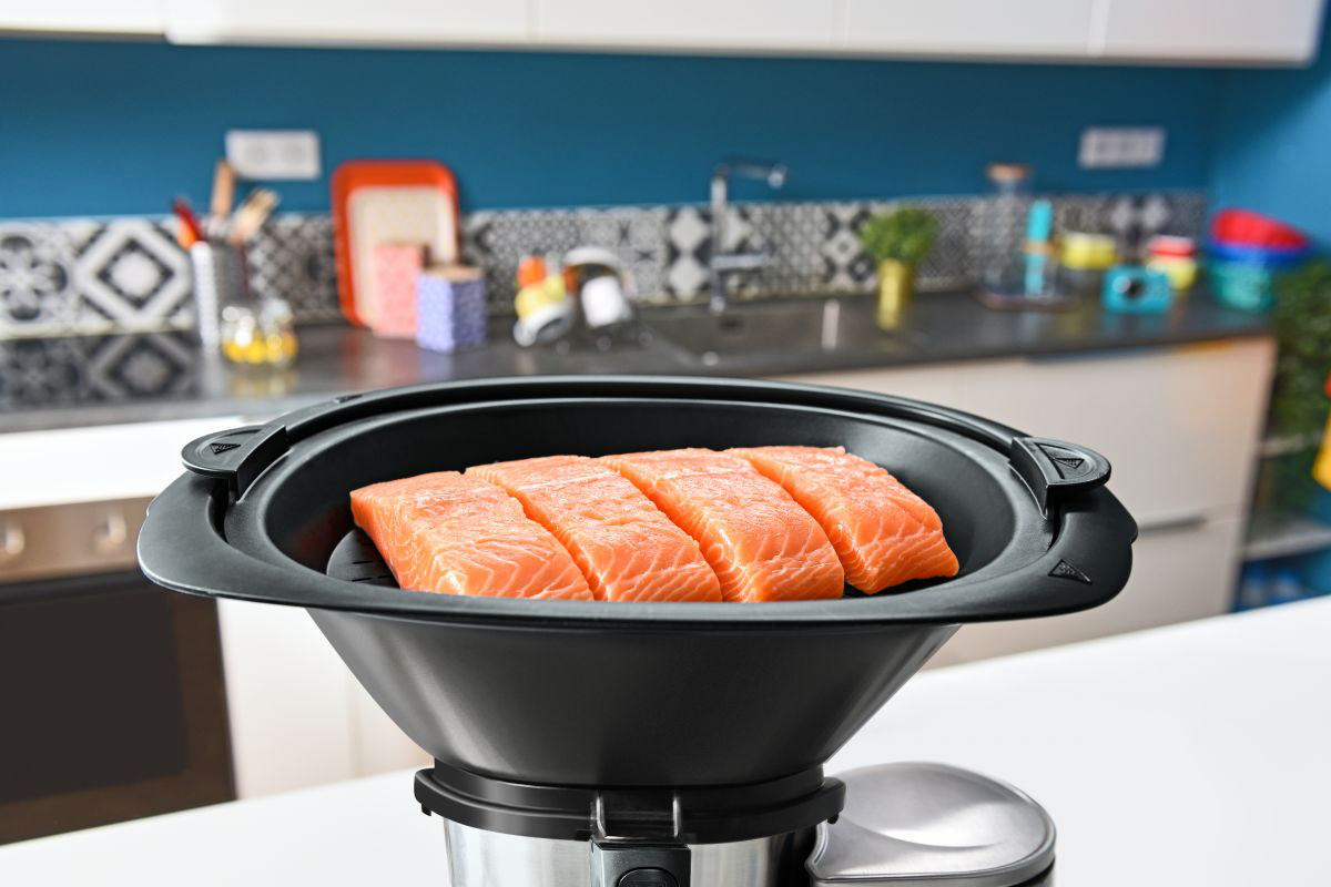 MOULINEX HF4568 Click Chef Küchenmaschine mit Kochfunktion Schwarz (Rührschüsselkapazität: 3,6 l, 1400 Watt)