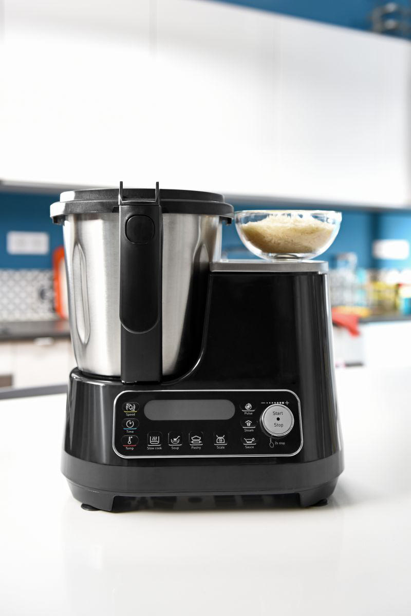 MOULINEX HF4568 Click Chef Küchenmaschine mit Kochfunktion Schwarz (Rührschüsselkapazität: 3,6 l, 1400 Watt)