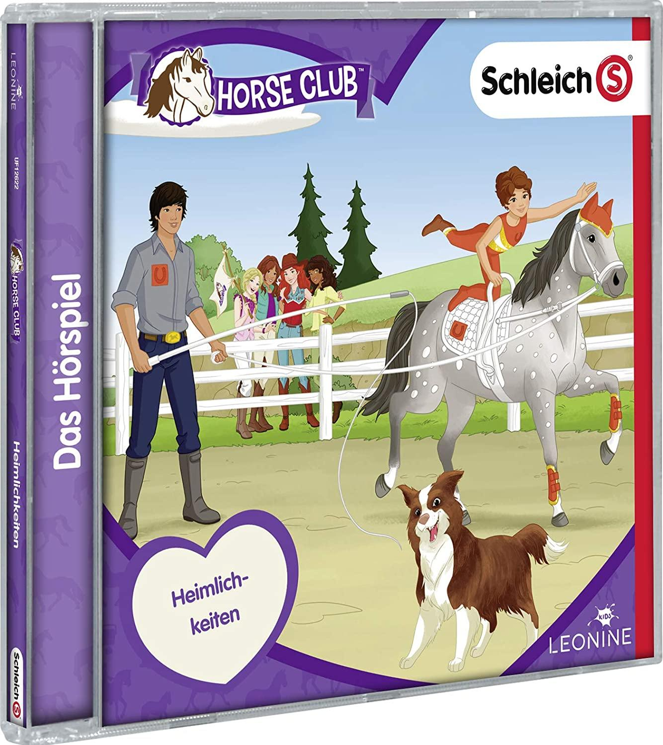 Kinderbuchcover mit Pferd und Personen. Titel: 'Horse Club'.