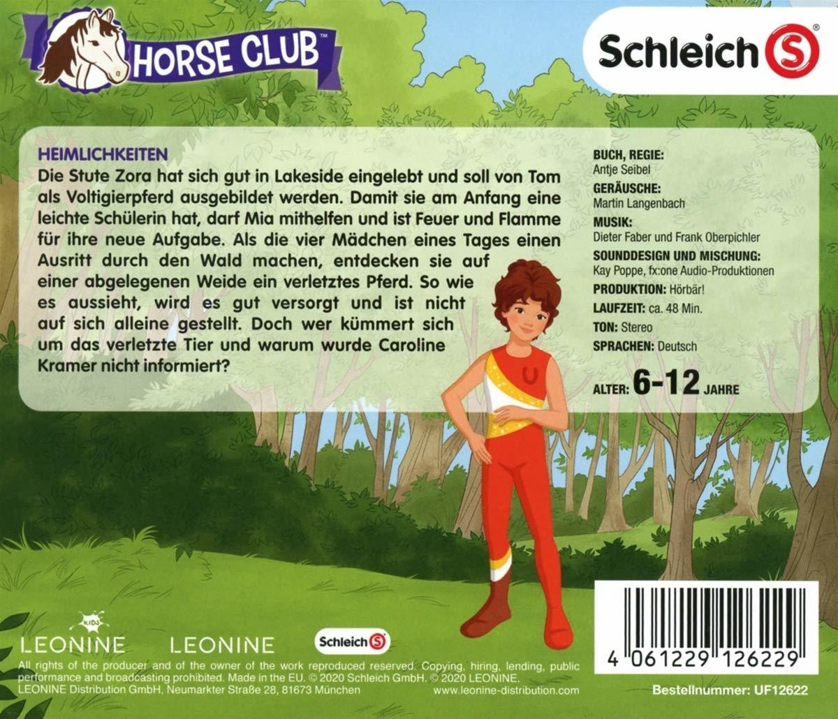 Buchcover mit einem Mädchen in roter und gelber Kleidung. Text auf Deutsch. Cartoon-Waldhintergrund.