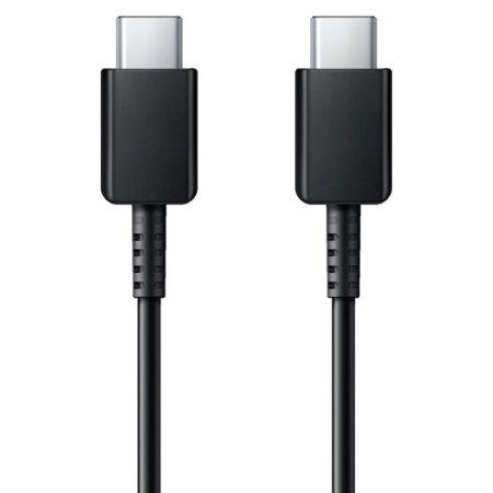 İki siyah USB-C kablosu. Kabloların her iki ucunda dikdörtgen bir konektör bulunur.