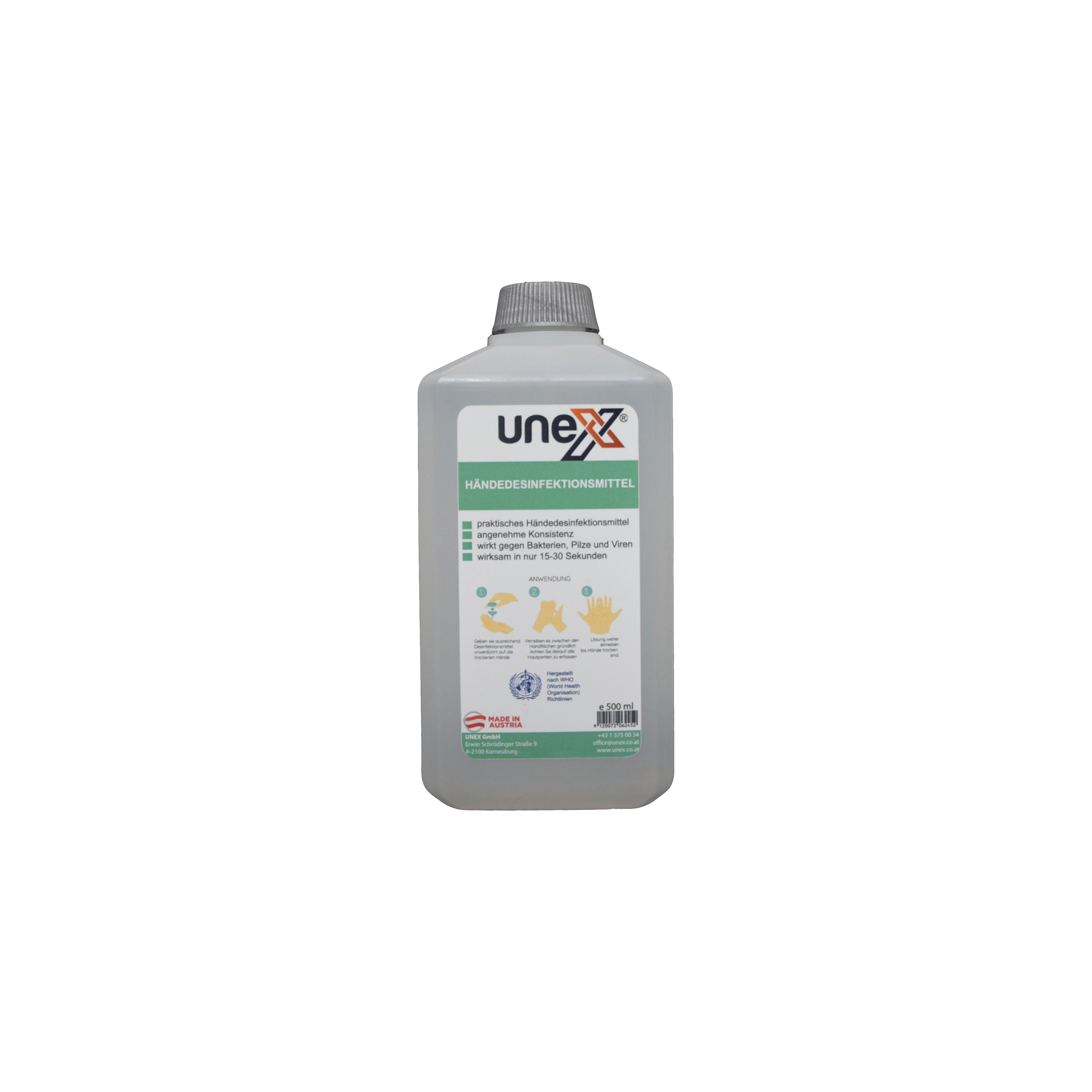 UNEX Händedesinfektionsmittel 500ml