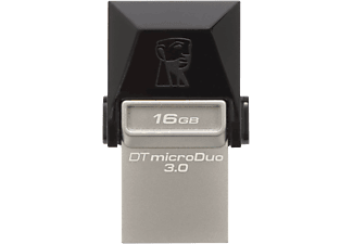 KINGSTON DataTraveler MicroDuo - Chiavetta USB  (16 GB, Nero/Argento)