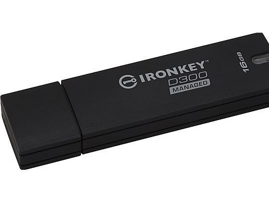 KINGSTON Ironkey D300 - USB-Stick  (16 GB, Schwarz)