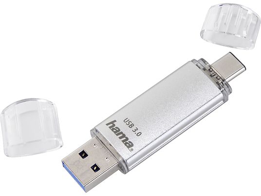 HAMA C-Laeta - USB-Stick  (256 GB, Silber)