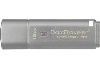 KINGSTON DataTraveler Locker+ G3 - USB-Stick  (16 GB, Silber)
