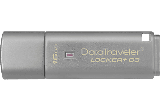 KINGSTON DataTraveler Locker+ G3 - USB-Stick (16 GB, Silber)