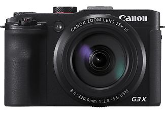 CANON PowerShot G3 X Digitalkamera Schwarz, 25fach opt. Zoom, Touchscreen-LCD (TFT), WLAN