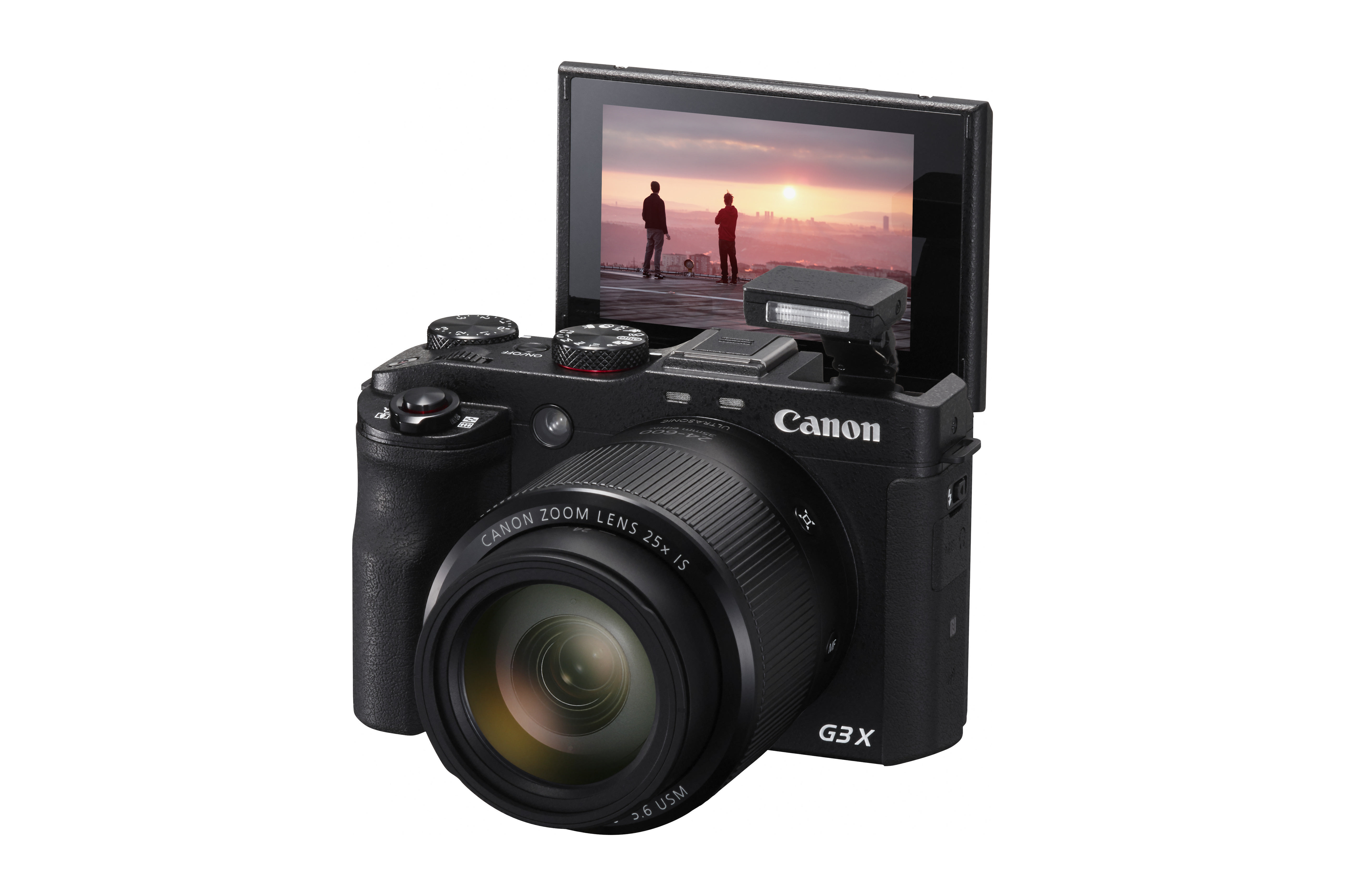 CANON PowerShot G3 X Digitalkamera Schwarz, 25fach opt. Zoom, Touchscreen-LCD (TFT), WLAN