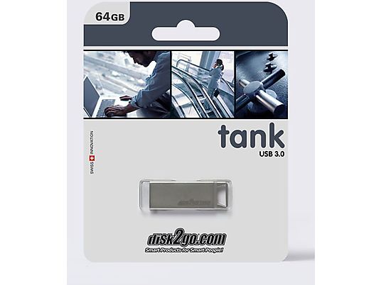 DISK2GO Tank - Chiavetta USB  (64 GB, Argento)