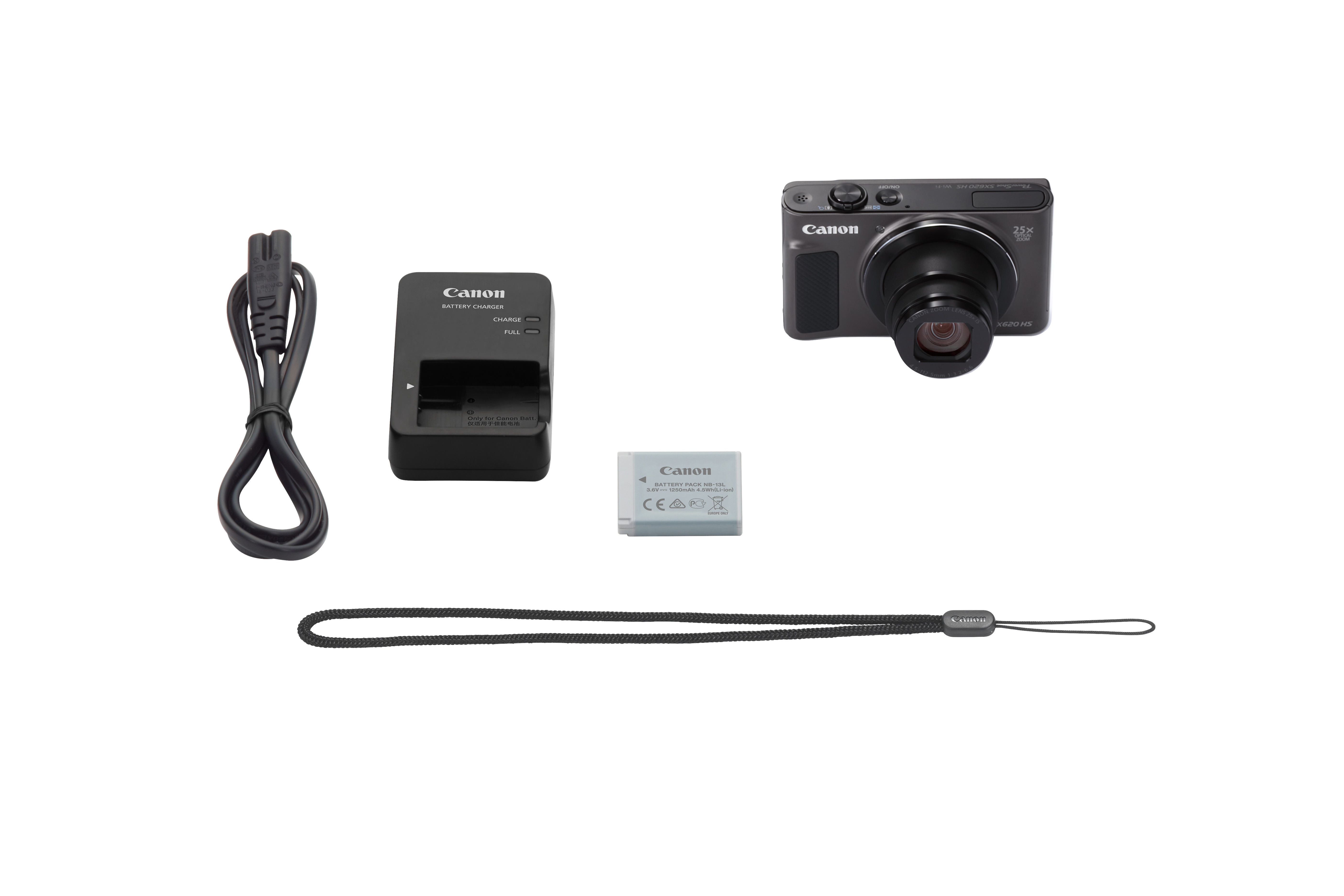 CANON PowerShot SX620 HS Digitalkamera Schwarz, 25fach opt. Zoom, LCD (TFT), WLAN