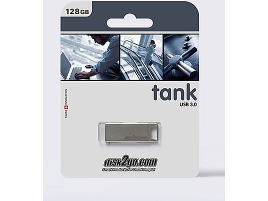 DISK2GO Tank - Clé USB  (128 GB, Argent)