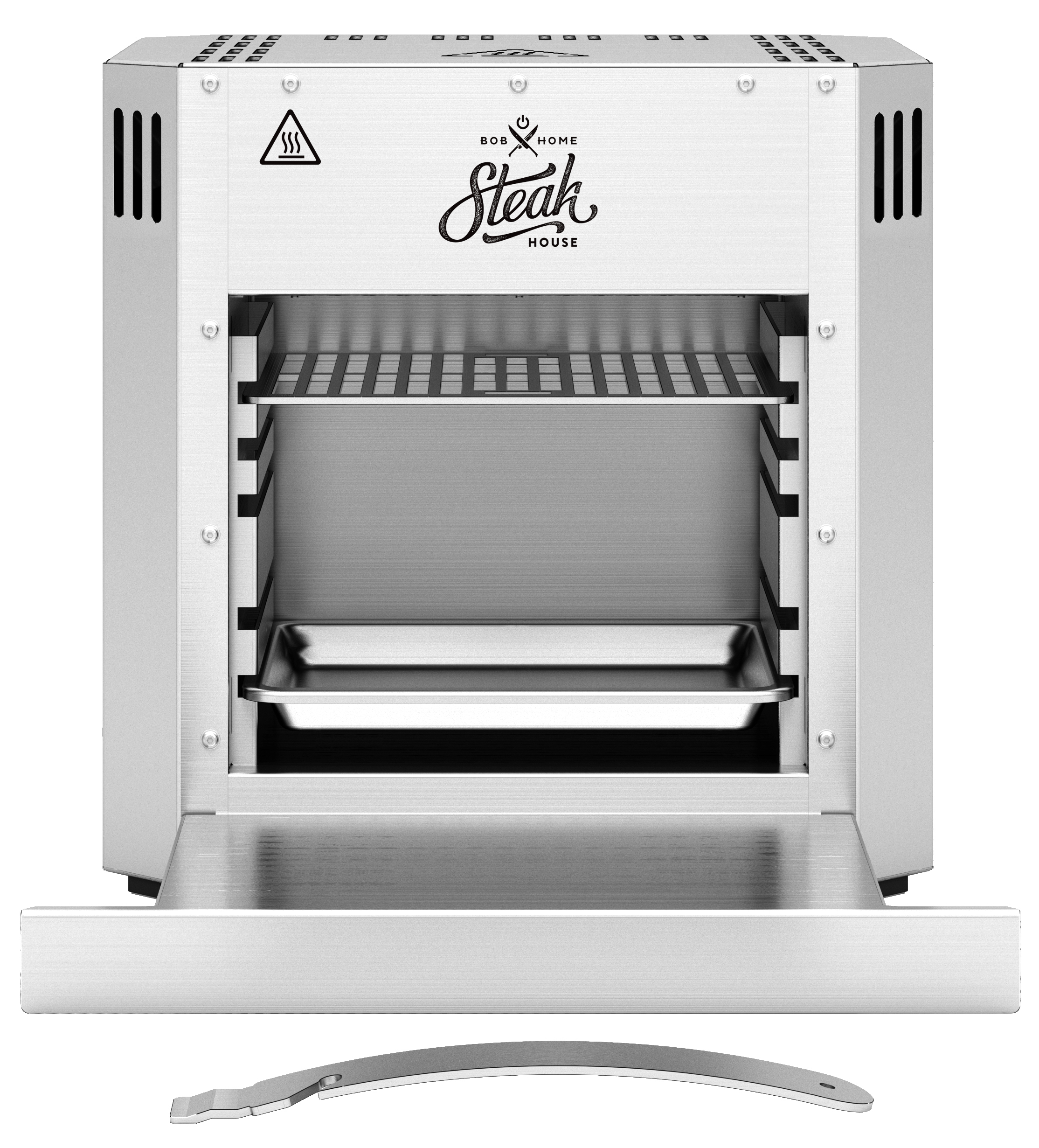 BOB-HOME BH004 Steakhousegrill Elektrogrill, Edelstahl (2800 Watt)