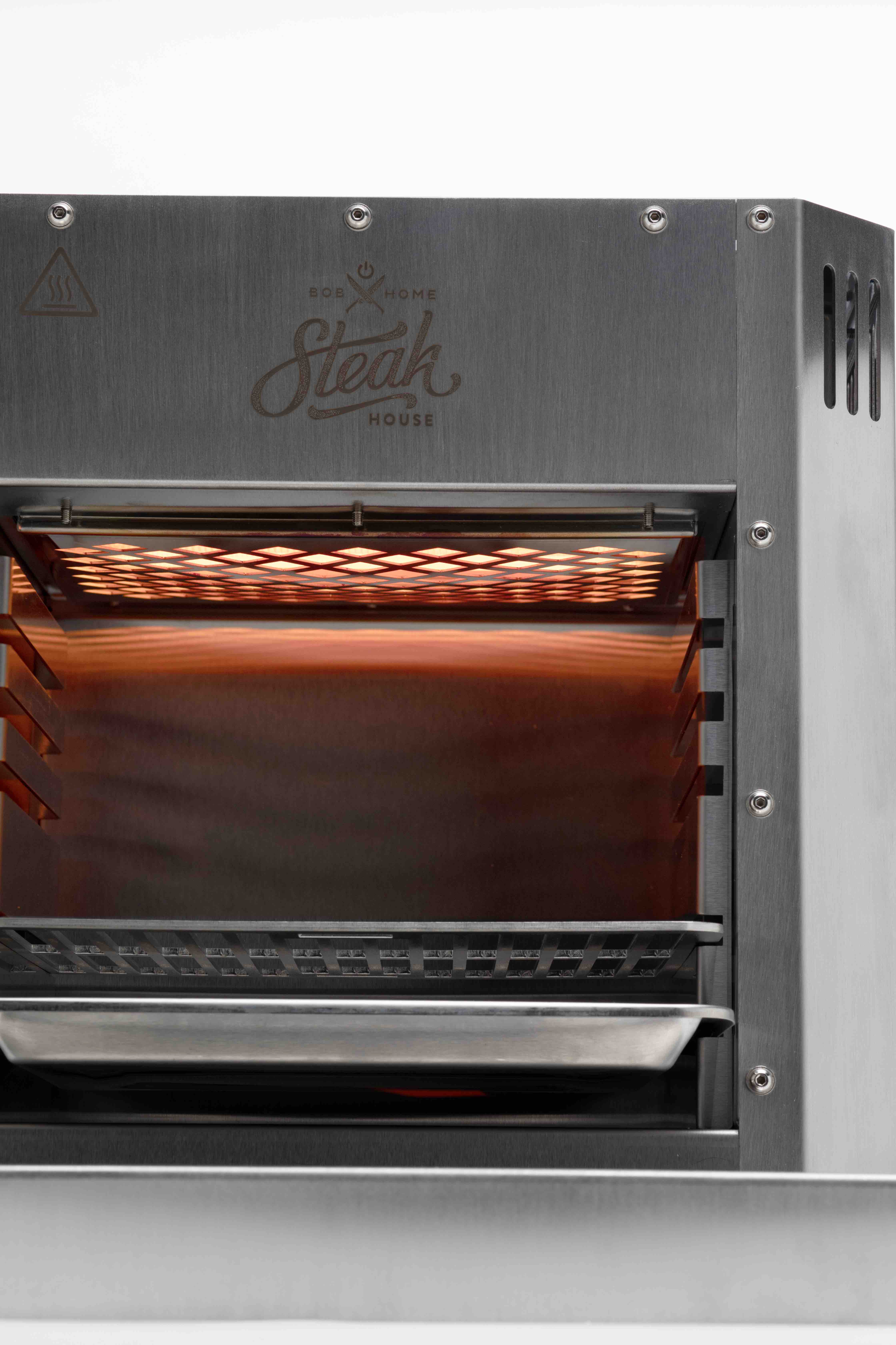 BOB-HOME BH004 Steakhousegrill Elektrogrill, Edelstahl (2800 Watt)