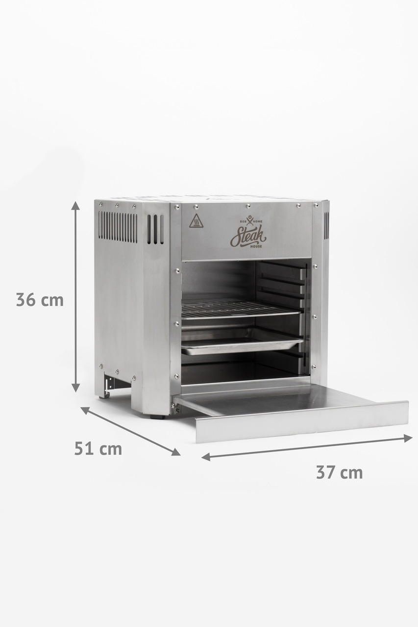BOB-HOME BH004 Steakhousegrill Elektrogrill, Edelstahl (2800 Watt)