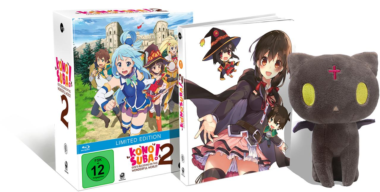 Anime-Box-Set mit Charakteren und einem Plüschtier.