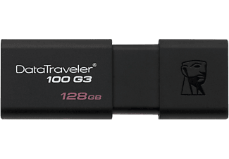 KINGSTON DataTraveler 100 G3 - Clé USB  (128 GB, Noir)