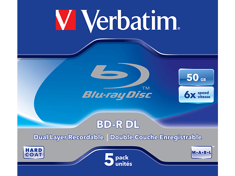 Thumbnail - VERBATIM 43748 BD-R DUAL 50GB 6X Rohling