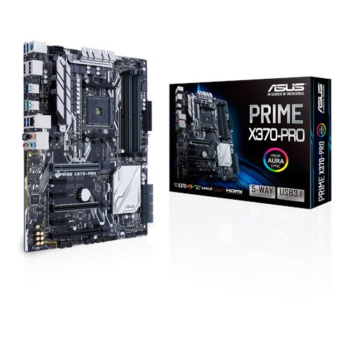 Placa Base - ASUS ATX AMD X370 PRO, Aura Sync, M.2 a 32GB, SATA 6GB, USB 3.1