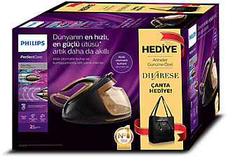 PHILIPS GC9682 Buhar Kazanlı Ütü Siyah Gold + Çanta Hediyeli_5