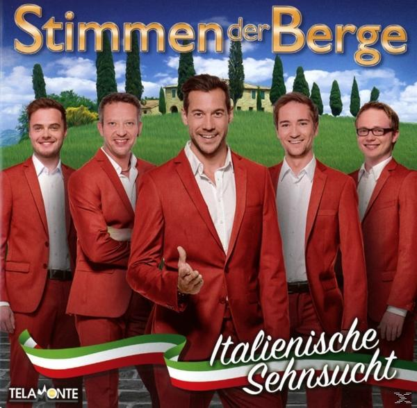 CD-Cover mit einer Band in roten Anzügen vor einer grünen Landschaft.
