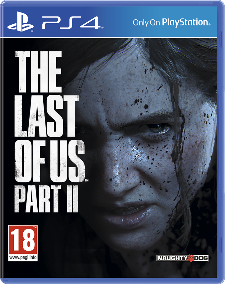 The Last of Us Part II game case. Het gezicht van een vrouw is zichtbaar op de cover.