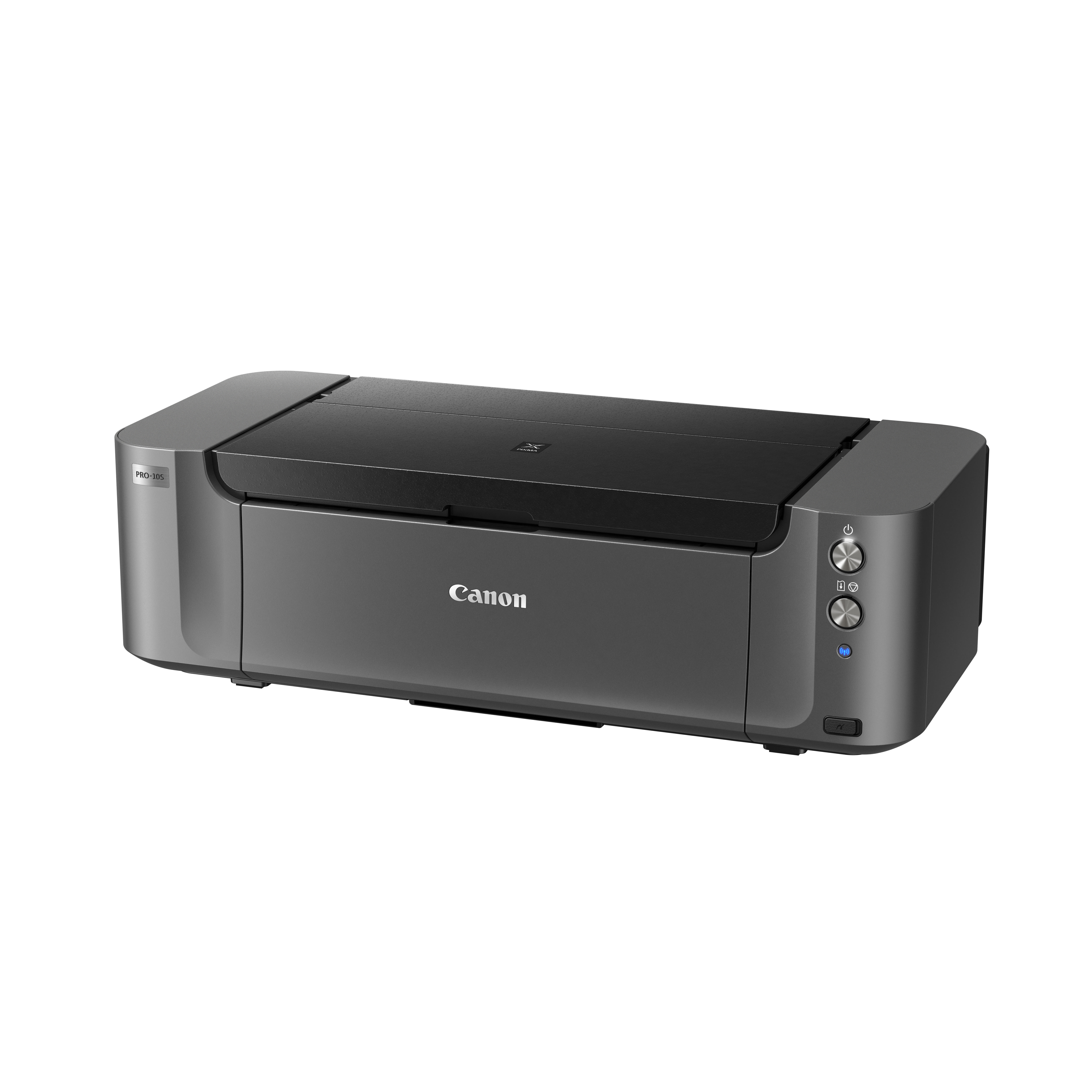CANON Pixma Pro 10S 10 separate Tintentanks, LUCIA Pigmenttinten mit Chroma Optimizer, FINE Druckkopf mit Mikrodüsen für bis zu 4 pl feine Tintentröpfchen. Tintenstrahldrucker WLAN