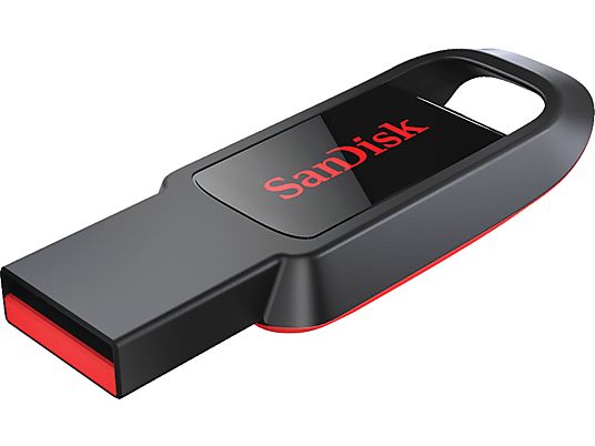 SANDISK Cruzer Spark - USB-Stick  (64 GB, Schwarz/Rot)