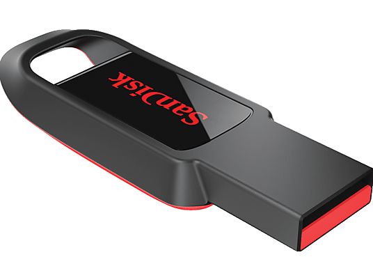SANDISK Cruzer Spark - USB-Stick  (128 GB, Schwarz/Rot)