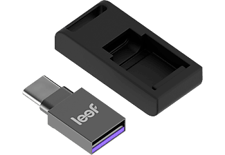 LEEF Bridge - Chiavetta USB  (128 GB, Grigio/Nero)