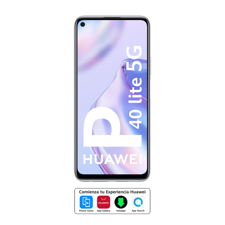Teléfono blanco con pantalla que muestra un gráfico y texto. El teléfono es un Huawei.