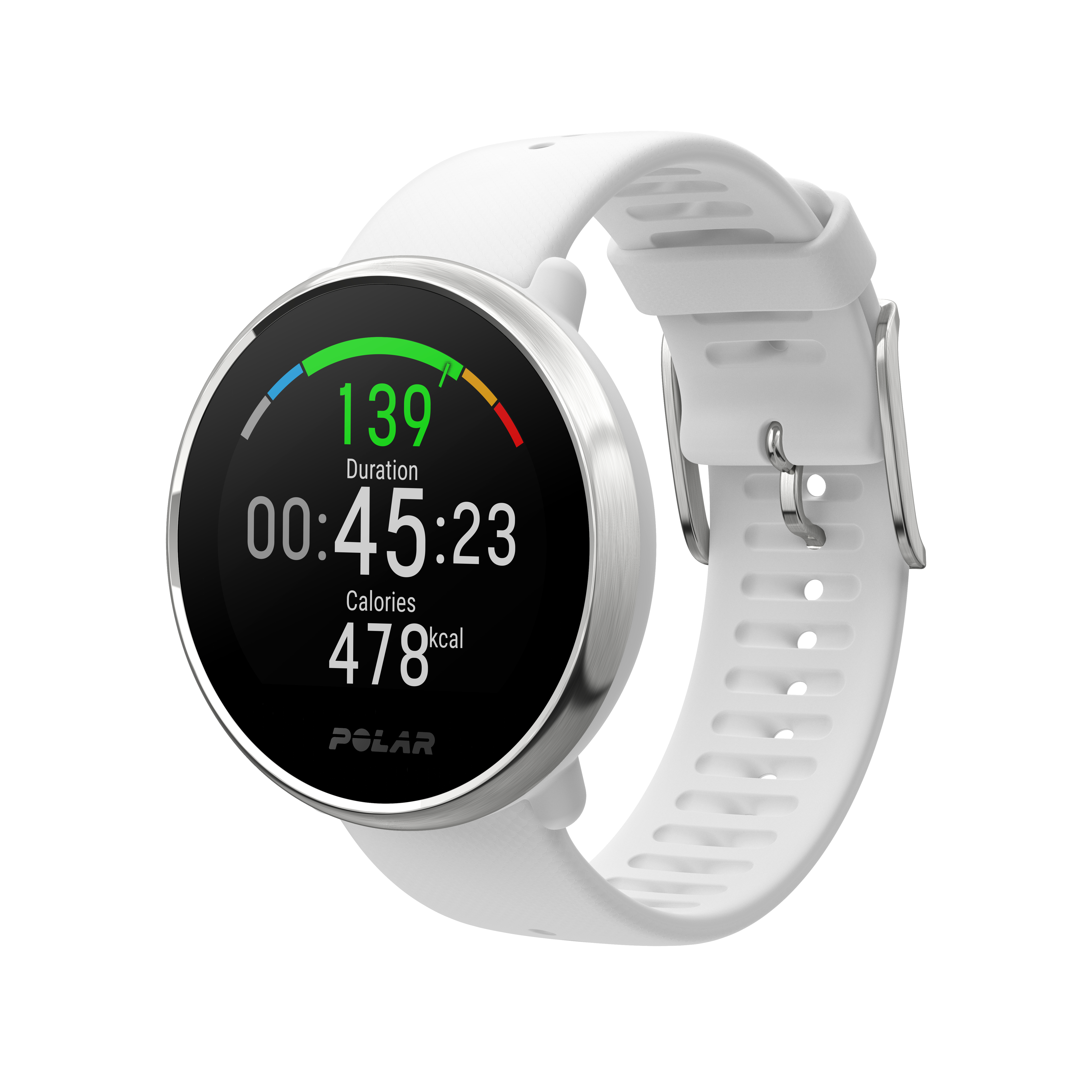 POLAR Ignite Fitnessuhr Silikon, M/L, Weiß
