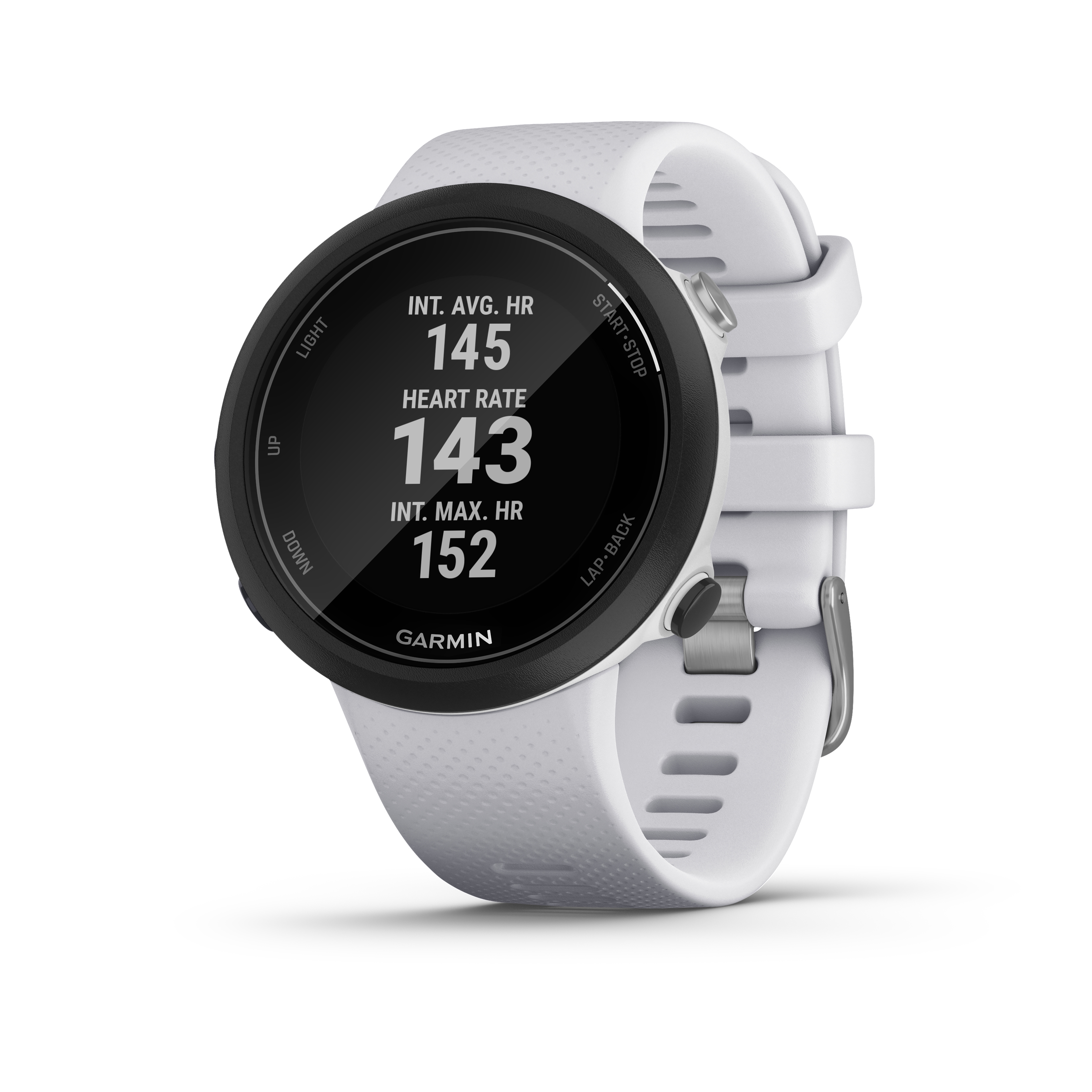 GARMIN Swim 2, Smartwatch, 42 x 42 x 11.4 mm, Steinweiß