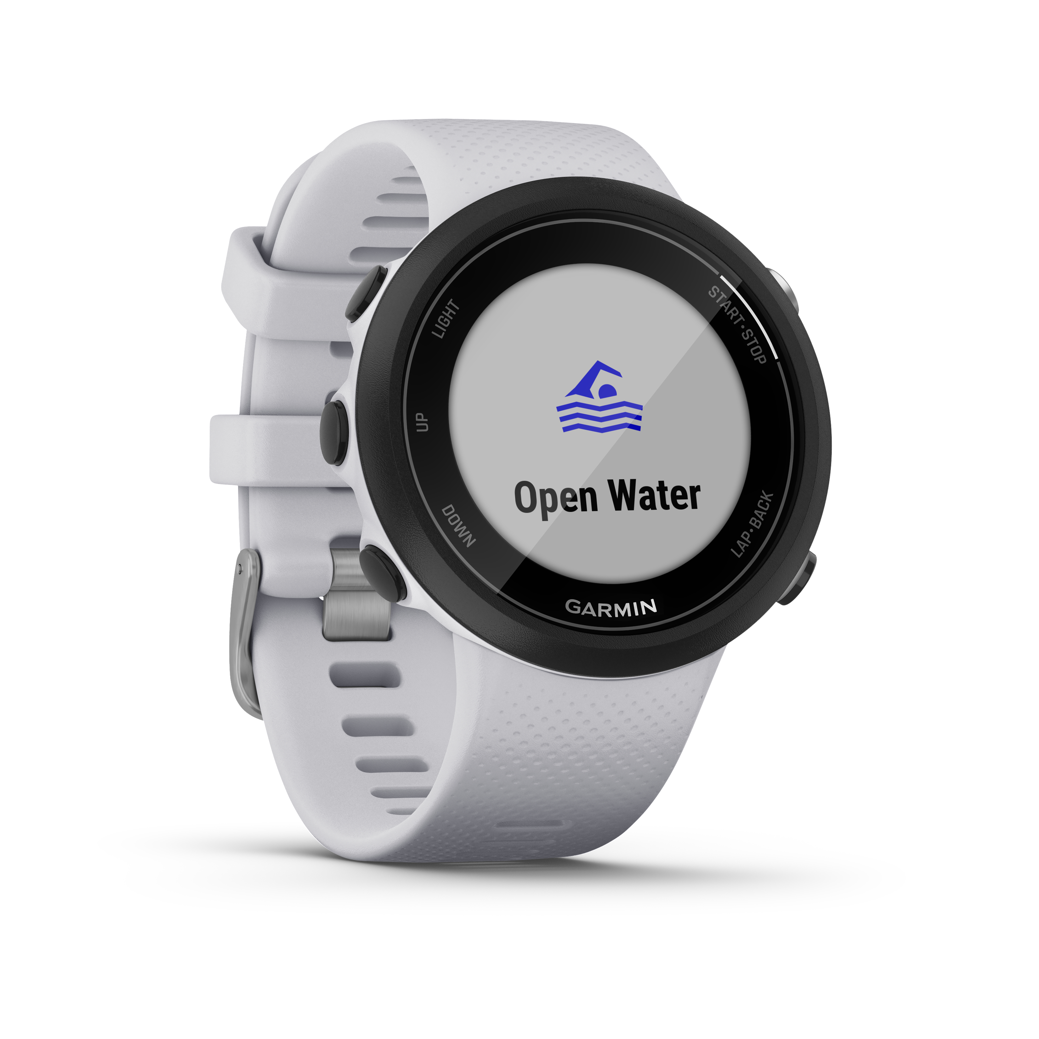 GARMIN Swim 2, Smartwatch, 42 x 42 x 11.4 mm, Steinweiß